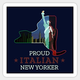 Proud Italian New Yorker - New York State Sticker